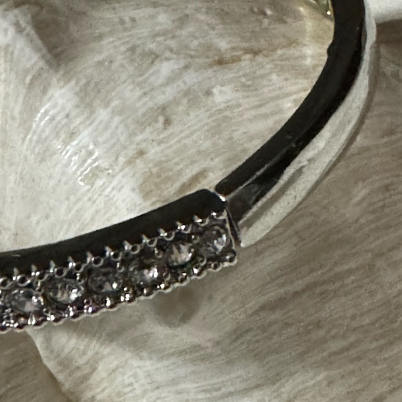 Crystal Encrusted Bangle-Silver Toned - Picture 5 of 15